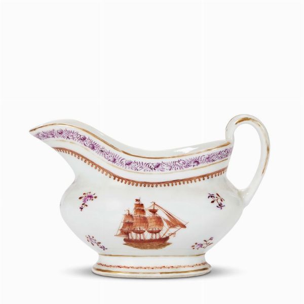 SALSIERA, CINA, DINASTIA QING, PERIODO QIANLONG, 1790  - Asta Porcellane della Compagnia delle Indie Meraviglie cinesi per l'Europa - Associazione Nazionale - Case d'Asta italiane