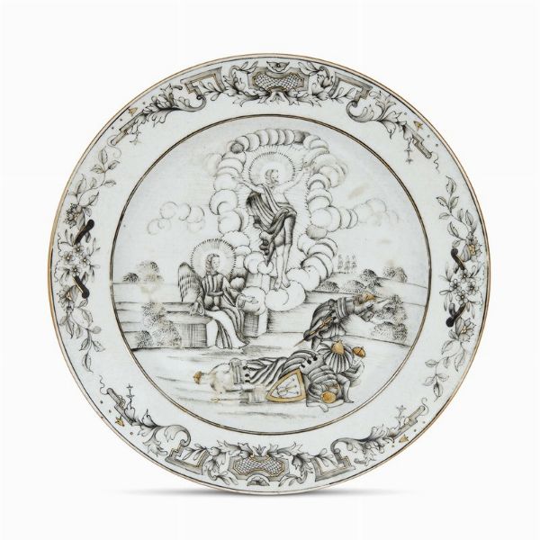 PIATTO, CINA, DINASTIA QING, PERIODO QIANLONG, 1730-1740  - Asta Porcellane della Compagnia delle Indie Meraviglie cinesi per l'Europa - Associazione Nazionale - Case d'Asta italiane