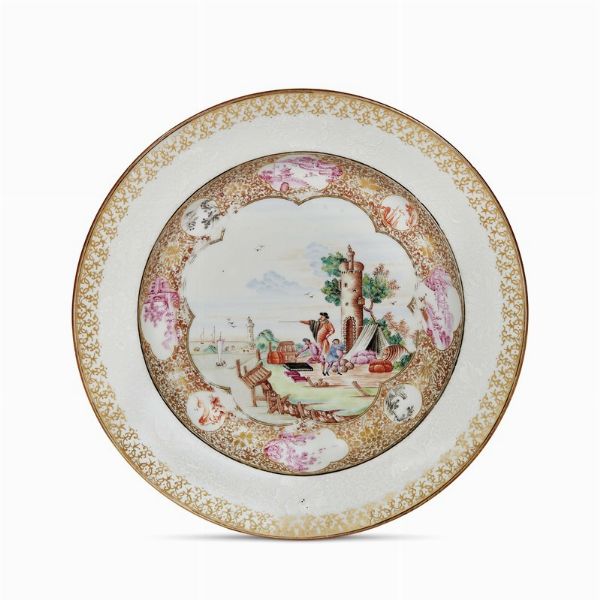 PIATTO, CINA, DINASTIA QING, PERIODO QIANLONG, 1750 CIRCA  - Asta Porcellane della Compagnia delle Indie Meraviglie cinesi per l'Europa - Associazione Nazionale - Case d'Asta italiane