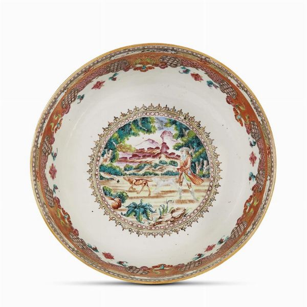 COPPA DA PUNCH, CINA, DINASTIA QING, PERIODO QIANLONG, 1780 CIRCA  - Asta Porcellane della Compagnia delle Indie Meraviglie cinesi per l'Europa - Associazione Nazionale - Case d'Asta italiane