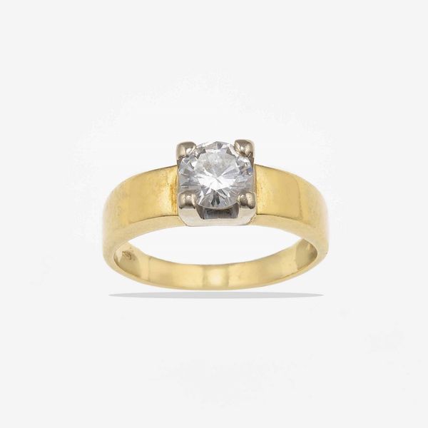 Anello con diamante taglio brillante di ct 0.80 circa  - Asta Gioielli - Associazione Nazionale - Case d'Asta italiane