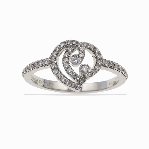 Tiffany & Co. Anello cuore con diamanti  - Asta Gioielli - Associazione Nazionale - Case d'Asta italiane