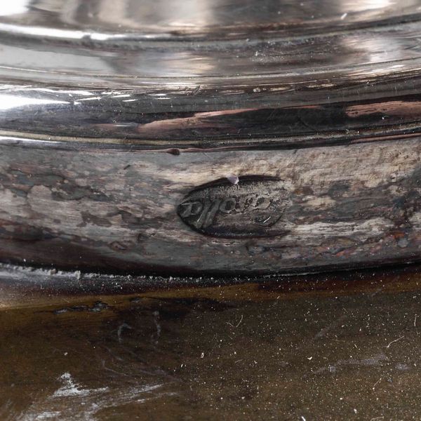 Coppia di portapalma in argento fuso, sbalzato, cesellato e basi in bronzo dorato. Napoli, prima met� del XIX secolo. Maestro argentiere Giovanni Casolla  - Asta Argenti da Collezione | Antichi - Associazione Nazionale - Case d'Asta italiane