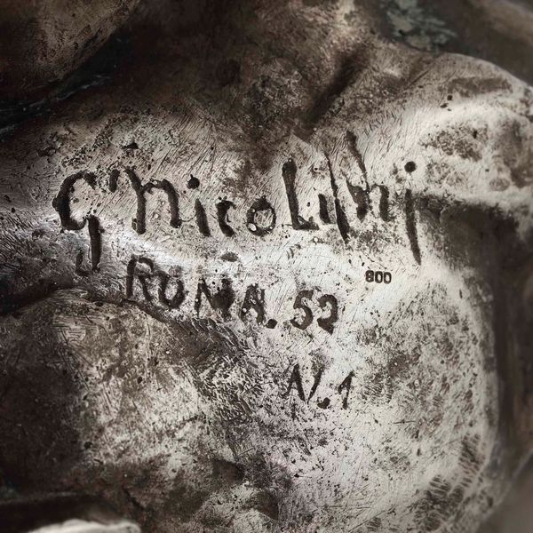 Santa Rosalia. Importante scultura in argento fuso a cera persa e cesellato. Firmata Giovanni Nicolini, Roma 1952, N.1  - Asta Argenti da Collezione | Antichi - Associazione Nazionale - Case d'Asta italiane