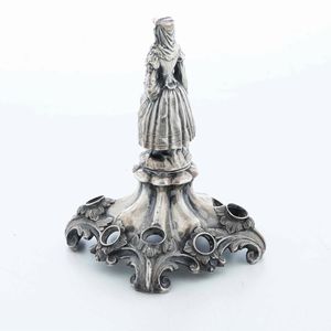 La mietitrice. Scultura in argento fuso, sbalzato e cesellato. Manifattura europea del XIX-XX secolo (apparentemente priva di punzonatura)  - Asta Argenti da Collezione | Antichi - Associazione Nazionale - Case d'Asta italiane