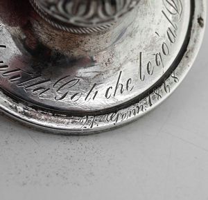 Stoppiniera. Argento fuso, sbalzato e cesellato. Italia XIX secolo (apparentemente priva di punzonatura)  - Asta Argenti da Collezione | Antichi - Associazione Nazionale - Case d'Asta italiane