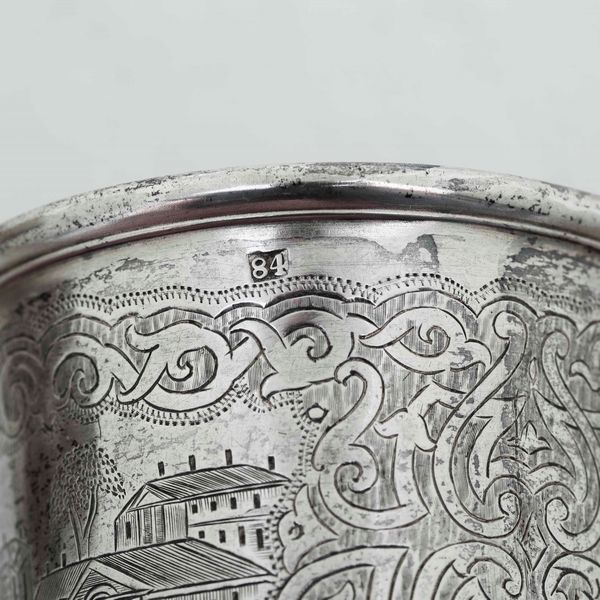 Tre bicchieri. Argento fuso, sbalzato e cesellato. Mosca XVIII-XIX secolo  - Asta Argenti da collezione | XX secolo - Associazione Nazionale - Case d'Asta italiane