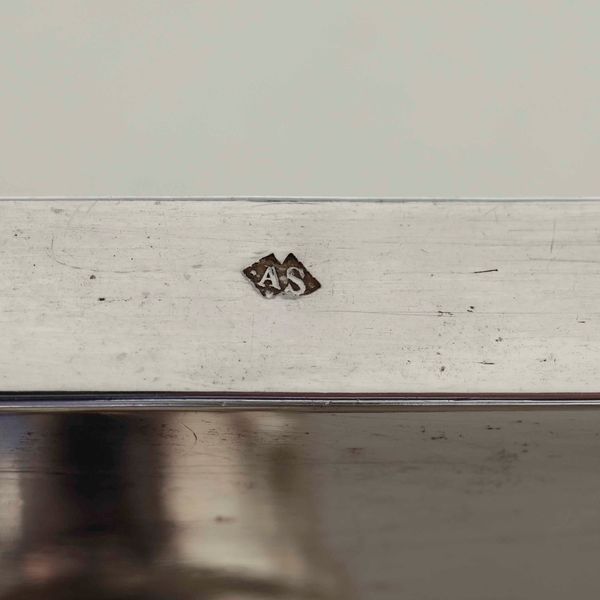 Acetoliera. Argento fuso e sagomato. Genova prima met� XIX secolo. Marchi con delfino e croce mauriziana in uso dal 1825 al 1872 e dell�argentiere AS entro losanga (non identificato)  - Asta Argenti da collezione | XX secolo - Associazione Nazionale - Case d'Asta italiane