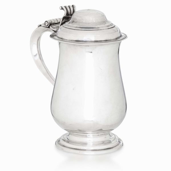 Tankard. Argento fuso e sbalzato. Londra 1771. Argentiere John Gorham (?)  - Asta Argenti da collezione | XX secolo - Associazione Nazionale - Case d'Asta italiane