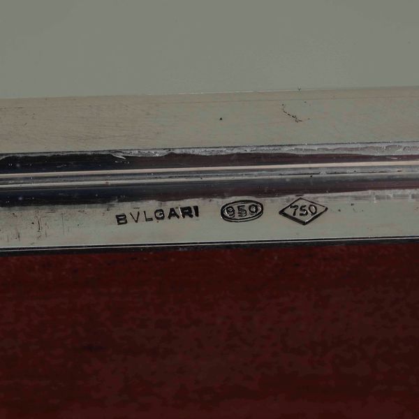 Scatola per il bridge. Legno, argento 925, smalti colorati e oro. Maison Bulgari, Italia 1975  - Asta Argenti da collezione | XX secolo - Associazione Nazionale - Case d'Asta italiane