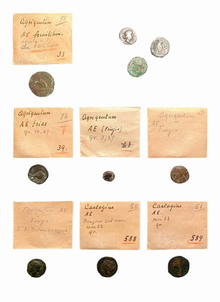 Lotto di 10 monete in bronzo del mondo greco e magno greco : tra cui: Agrigento e Cartagine  - Asta Numismatica - Associazione Nazionale - Case d'Asta italiane