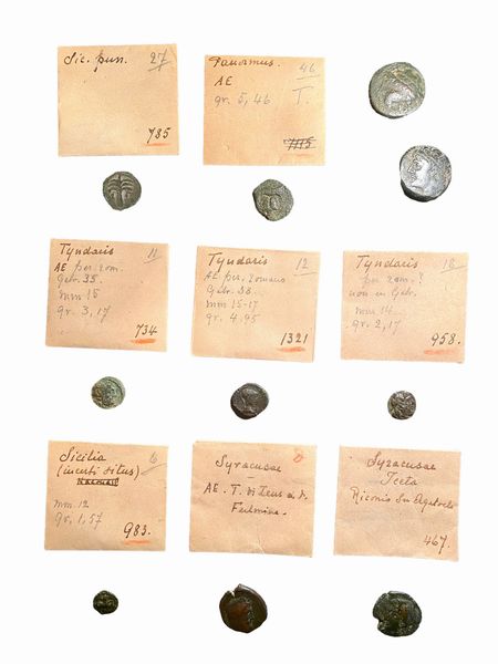 Lotto di 10 monete in bronzo del mondo greco e magno greco : tra cui: Tyndaris, Siracusa  - Asta Numismatica - Associazione Nazionale - Case d'Asta italiane