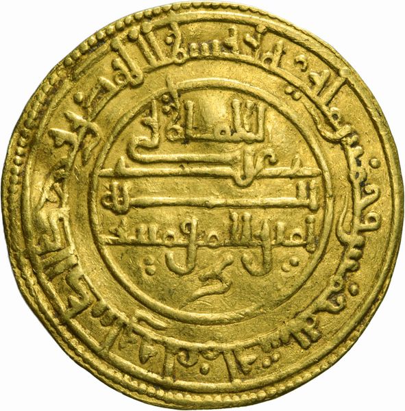 Almoravidi, Emiri di Spagna, Al' ibn Yusuf (500-537 AH / 1106-1142 d.C.) : DINAR  - Asta Numismatica - Associazione Nazionale - Case d'Asta italiane
