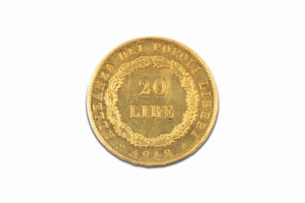 Venezia, GOVERNO PROVVISORIO, 1848-1849 : LIRE 20  - Asta Numismatica - Associazione Nazionale - Case d'Asta italiane