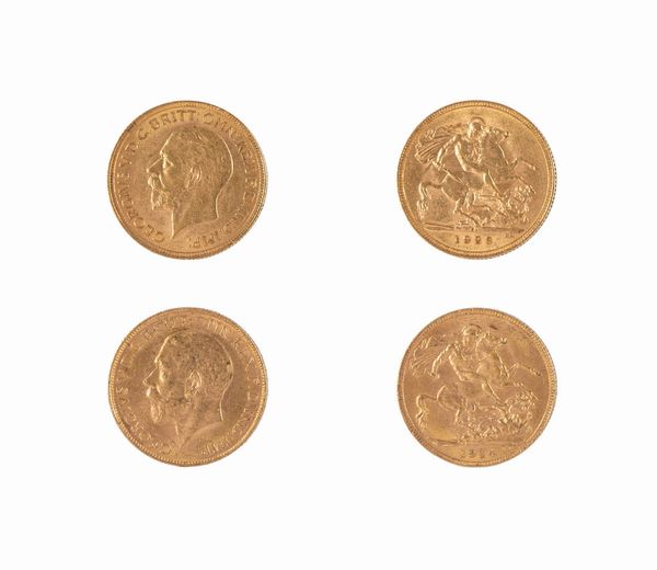 Gran Bretagna - George V : Lotto di 2 sterline  - Asta Numismatica - Associazione Nazionale - Case d'Asta italiane