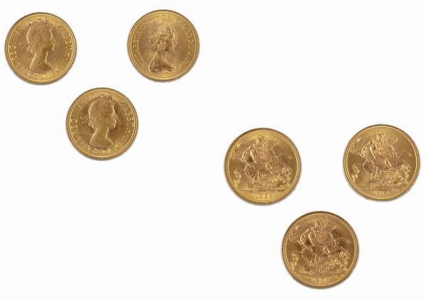 Gran Bretagna - Elizabeth II : Lotto di 3 sterline  - Asta Numismatica - Associazione Nazionale - Case d'Asta italiane