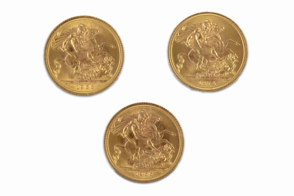 Gran Bretagna - Elizabeth II : Lotto di 3 sterline  - Asta Numismatica - Associazione Nazionale - Case d'Asta italiane