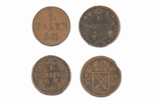 Svezia : Lotto di 4 monete  - Asta Numismatica - Associazione Nazionale - Case d'Asta italiane