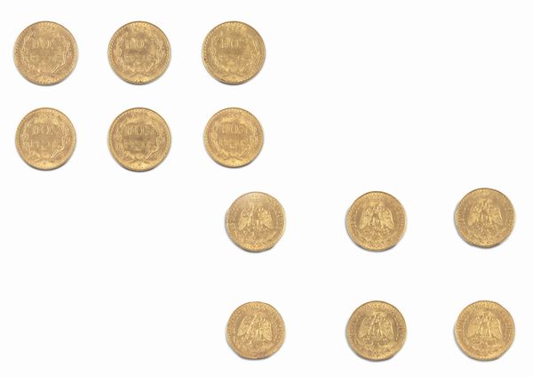Messico - Estados Unidos Mexicanos (dal 1905) : Lotto di 6 esemplari di 2 Pesos  - Asta Numismatica - Associazione Nazionale - Case d'Asta italiane