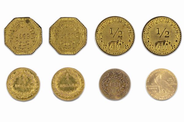 Stati Uniti d'America : Lotto di 8 monete false  - Asta Numismatica - Associazione Nazionale - Case d'Asta italiane