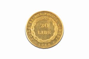 Venezia, GOVERNO PROVVISORIO, 1848-1849 : LIRE 20  - Asta Numismatica - Associazione Nazionale - Case d'Asta italiane