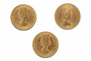 Gran Bretagna - Elizabeth II : Lotto di 3 sterline  - Asta Numismatica - Associazione Nazionale - Case d'Asta italiane