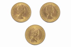 Gran Bretagna - Elizabeth II : Lotto di 3 sterline  - Asta Numismatica - Associazione Nazionale - Case d'Asta italiane