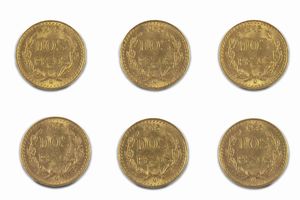 Messico - Estados Unidos Mexicanos (dal 1905) : Lotto di 6 esemplari di 2 Pesos  - Asta Numismatica - Associazione Nazionale - Case d'Asta italiane