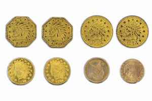 Stati Uniti d'America : Lotto di 8 monete false  - Asta Numismatica - Associazione Nazionale - Case d'Asta italiane