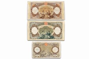 Repubblica Italiana : Lotto di 3 biglietti di Banca d'Italia  - Asta Numismatica - Associazione Nazionale - Case d'Asta italiane