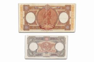 Repubblica Italiana : Lotto di 2 biglietti di Banca d'Italia  - Asta Numismatica - Associazione Nazionale - Case d'Asta italiane