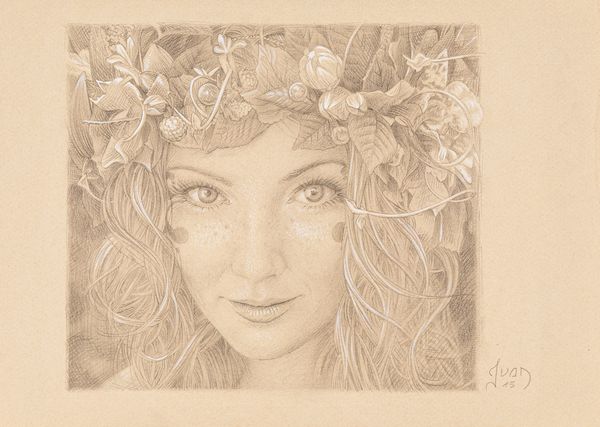 Ivan Cavini : Goldberry  - Asta L'arte de ''Il Signore degli Anelli'' - Associazione Nazionale - Case d'Asta italiane