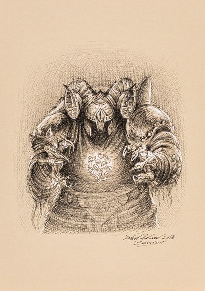 Ivan Cavini : Sauron  - Asta L'arte de ''Il Signore degli Anelli'' - Associazione Nazionale - Case d'Asta italiane