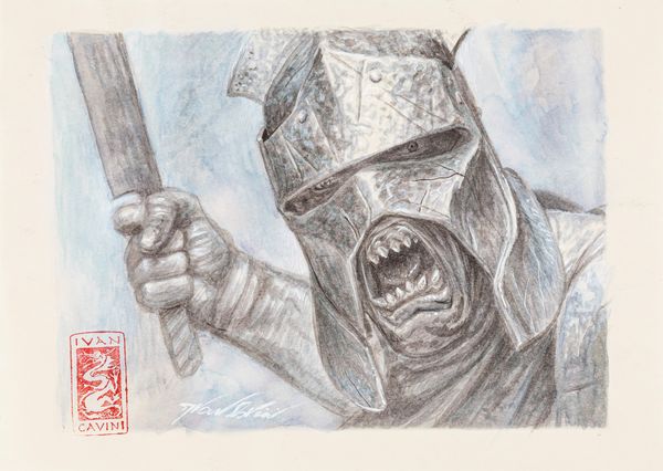 Ivan Cavini : Uruk-hai  - Asta L'arte de ''Il Signore degli Anelli'' - Associazione Nazionale - Case d'Asta italiane
