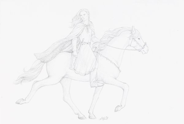 Anke Eissmann : Glorfindel di Gondolin  - Asta L'arte de ''Il Signore degli Anelli'' - Associazione Nazionale - Case d'Asta italiane