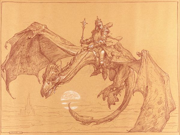 Donato Giancola : Nazgul  - Asta L'arte de ''Il Signore degli Anelli'' - Associazione Nazionale - Case d'Asta italiane