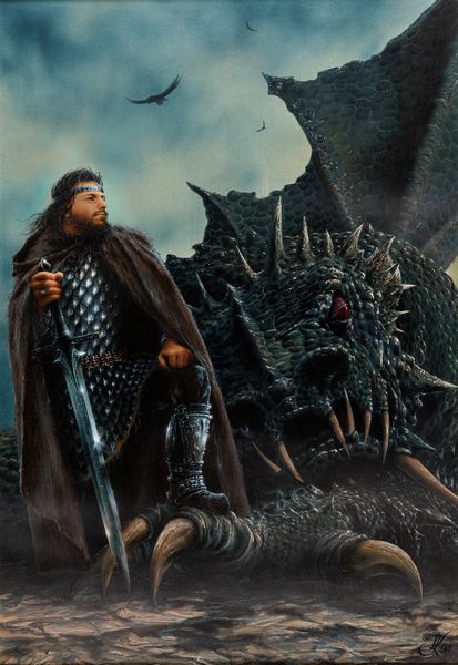 Jacek Kopalski : Turin Turambar and Glaurung  - Asta L'arte de ''Il Signore degli Anelli'' - Associazione Nazionale - Case d'Asta italiane