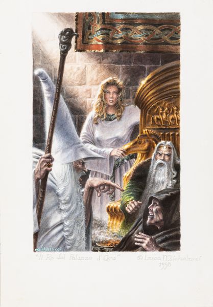 Luca Michelucci : Nel palazzo d'oro dei Rohirrim  - Asta L'arte de ''Il Signore degli Anelli'' - Associazione Nazionale - Case d'Asta italiane