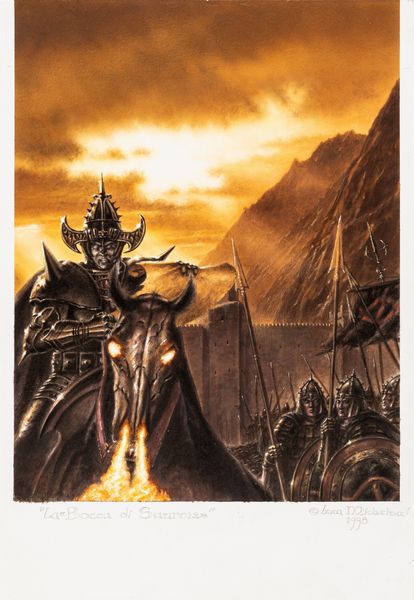 Luca Michelucci : La bocca di Sauron  - Asta L'arte de ''Il Signore degli Anelli'' - Associazione Nazionale - Case d'Asta italiane