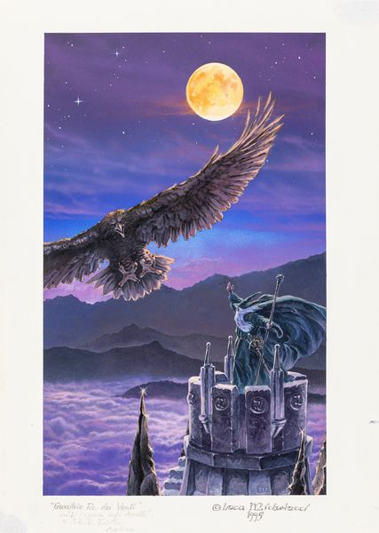 Luca Michelucci : Gwaihir re dei venti  - Asta L'arte de ''Il Signore degli Anelli'' - Associazione Nazionale - Case d'Asta italiane