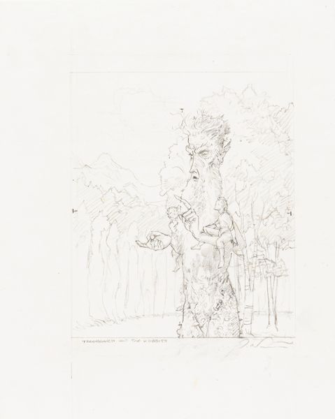 Ted Nasmith : Treebeard and the Hobbits  - Asta L'arte de ''Il Signore degli Anelli'' - Associazione Nazionale - Case d'Asta italiane