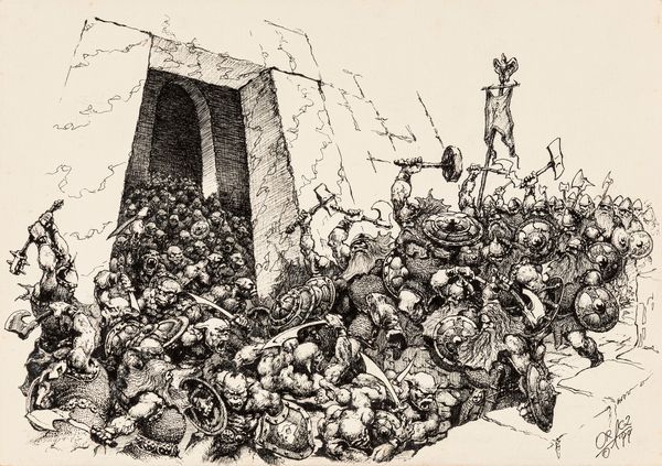 Tomasz Oracz : Battaglia di Azanulbizar  - Asta L'arte de ''Il Signore degli Anelli'' - Associazione Nazionale - Case d'Asta italiane