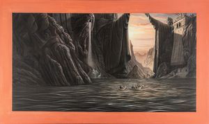 Ivan Cavini - The Pillars of Kings on River Anduin