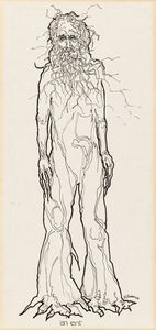 F. Dumbrowski : Gandalf - Gollum - An Orc - An Ent  - Asta L'arte de ''Il Signore degli Anelli'' - Associazione Nazionale - Case d'Asta italiane