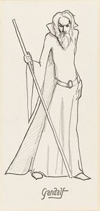 F. Dumbrowski : Gandalf - Gollum - An Orc - An Ent  - Asta L'arte de ''Il Signore degli Anelli'' - Associazione Nazionale - Case d'Asta italiane