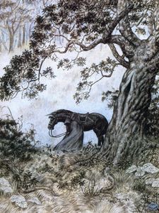 Inger Edelfeldt : The Black Rider  - Asta L'arte de ''Il Signore degli Anelli'' - Associazione Nazionale - Case d'Asta italiane