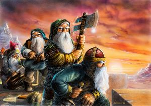 Angelo Montanini - Thorin e i suoi compagni si preparano alla battaglia dei cinque eserciti