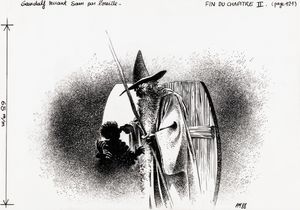 Philippe Munch - Gandalf tiene Sam per l'orecchio