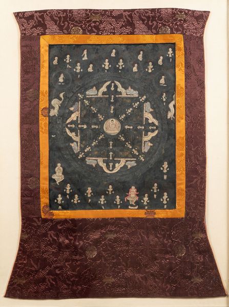 Thangka in seta raffigurante Mandala su fondo nero, Tibet, XIX secolo  - Asta Arte Orientale - Associazione Nazionale - Case d'Asta italiane