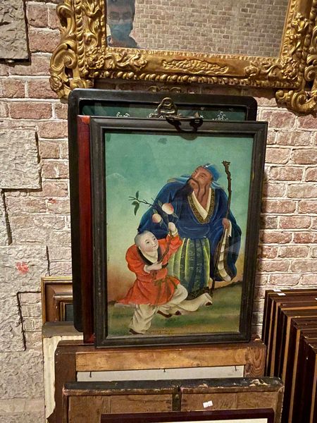 Cinque dipinti su vetro raffiguranti scene di vita comune, Cina, XX secolo  - Asta Arte Orientale - Associazione Nazionale - Case d'Asta italiane